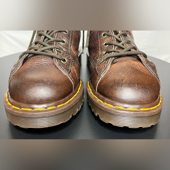 🇬🇧 VINTAGE Rare Dr. Doc Martens Brown Leather 8088 Combat Boots MADE IN ENGLAND - Picture 4 of 13